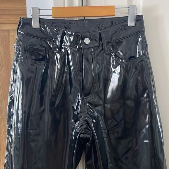 Simon Miller wide leg patent faux leather zip up pants - Picture 9 of 15
